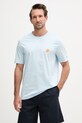 Tommy Hilfiger tricou basic pentru bărbați, din bumbac SUMMER albastru MW0MW43066