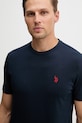 Бавовняна футболка U.S. Polo Assn. DHM темно-синій MUP3310