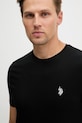 Бавовняна футболка U.S. Polo Assn. DHM чорний MUP3310