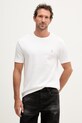 U.S. Polo Assn. t-shirt da uomo in cotone RIB TEXTURE bianco MUP4646