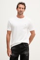 U.S. Polo Assn. t-shirt da uomo in cotone RIB TEXTURE bianco MUP4646