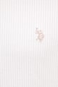 U.S. Polo Assn. t-shirt da uomo in cotone RIB TEXTURE MUP4646 bianco