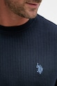 U.S. Polo Assn. Tričko pánske bavlnené RIB TEXTURE MUP4646 tmavomodrá
