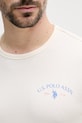 U.S. Polo Assn. pánske bavlnené tričko SPIRIT OF SPORT BACK GRAPHIC MUP4648 béžová
