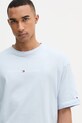 Tommy Hilfiger tričko pánske bavlnené modrá UM0UM03643