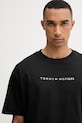 Tommy Hilfiger tričko pánske bavlnené čierna UM0UM03643