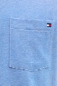 Tommy Hilfiger tričko pánské bavlněné s elastanem UM0UM03786 modrá