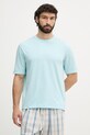 Calvin Klein t-shirt da uomo con cotone turchese LV00NM3021
