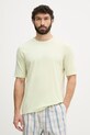 Calvin Klein T-shirt męski z bawełną zielony LV00NM3021