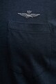 Aeronautica Militare t-shirt z dodatkiem lnu TS2510UJ00720 granatowy