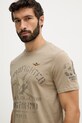 Aeronautica Militare t-shirt bawełniany zielony TS2525UJ00686