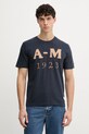 Aeronautica Militare t-shirt męski bawełniany granatowy TS2526UJ00686