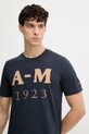 Aeronautica Militare t-shirt męski bawełniany granatowy TS2526UJ00686