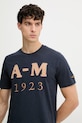 Aeronautica Militare t-shirt męski bawełniany granatowy TS2526UJ00686