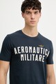 Aeronautica Militare t-shirt bawełniany granatowy TS2531UJ00641