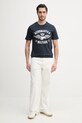 Aeronautica Militare t-shirt bawełniany TS2533UJ00641 granatowy SS26