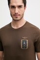 Bavlnené tričko Aeronautica Militare hnedá TS2534UJ00641