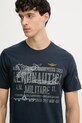 Aeronautica Militare t-shirt bawełniany granatowy TS2535UJ00641