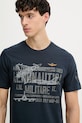 Aeronautica Militare t-shirt bawełniany granatowy TS2535UJ00641