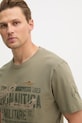 Aeronautica Militare t-shirt bawełniany zielony TS2535UJ00641