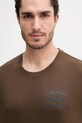 Bavlnené tričko Aeronautica Militare hnedá TS2539UJ00727