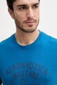 Aeronautica Militare t-shirt bawełniany niebieski TS2542UJ00641