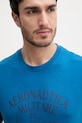 Aeronautica Militare t-shirt bawełniany niebieski TS2542UJ00641