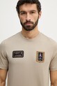 Aeronautica Militare t-shirt bawełniany beżowy TS2544UJ00592