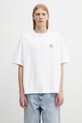 Maison Kitsuné Fox Head t-shirt bawełniany męski biały PM00109KJ0119