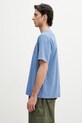 Maison Kitsuné 2002 t-shirt oversize bawełniany męski PM00124KJ7036 niebieski SS26