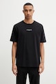 Maison Kitsuné T-shirt bawełniany męski czarny QM00100KJ7025