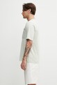 Maison Kitsuné T-shirt damski bawełniany QM00108KJ7026 turkusowy SS26