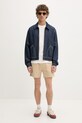 Tommy Jeans tričko pánske bavlnené DM0DM22536 béžová SS26