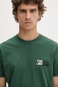 Tommy Jeans t-shirt męski bawełniany zielony DM0DM22536