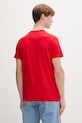 Odzież Tommy Jeans T-shirt męski bawełniany DM0DM22538 czerwony