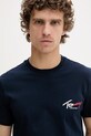 Tommy Jeans T-shirt męski bawełniany granatowy DM0DM22538