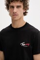 Tommy Jeans T-shirt męski bawełniany czarny DM0DM22538