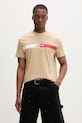 Tommy Jeans t-shirt męski bawełniany beżowy DM0DM22539