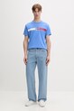 Tommy Jeans T-shirt ανδρικό βαμβακερό DM0DM22539 μπλε SS26