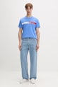 Tommy Jeans T-shirt ανδρικό βαμβακερό DM0DM22539 μπλε SS26