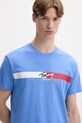 Tommy Jeans T-shirt ανδρικό βαμβακερό μπλε DM0DM22539
