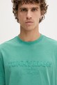Tommy Jeans Tricou basic bărbătesc bumbac verde DM0DM22545