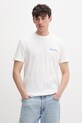 Odzież Tommy Jeans T-shirt męski bawełniany DM0DM22547 beżowy