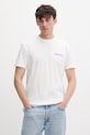 Odzież Tommy Jeans T-shirt męski bawełniany DM0DM22547 beżowy