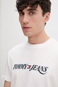Tommy Jeans T-shirt męski bawełniany beżowy DM0DM22548