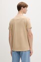 Odzież Tommy Jeans T-shirt męski bawełniany DM0DM22548 beżowy