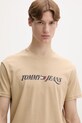 Tommy Jeans T-shirt męski bawełniany beżowy DM0DM22548
