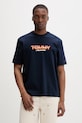 Tommy Jeans T-shirt męski bawełniany granatowy DM0DM22550