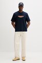 Tommy Jeans T-shirt męski bawełniany DM0DM22550 granatowy SS26