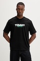 Tommy Jeans T-shirt męski bawełniany czarny DM0DM22550